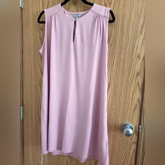 H&M Pink Jersey dress with ties size L - Picture 1 of 3
